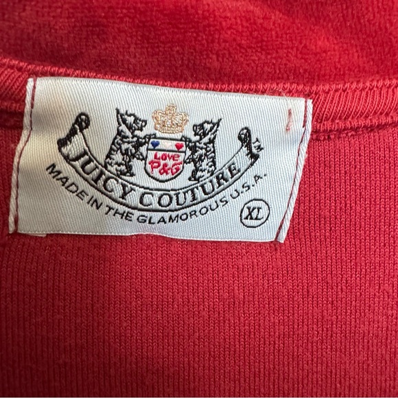 Vintage Juicy Couture Red Velour Women's Jacket - Picture 5 of 8